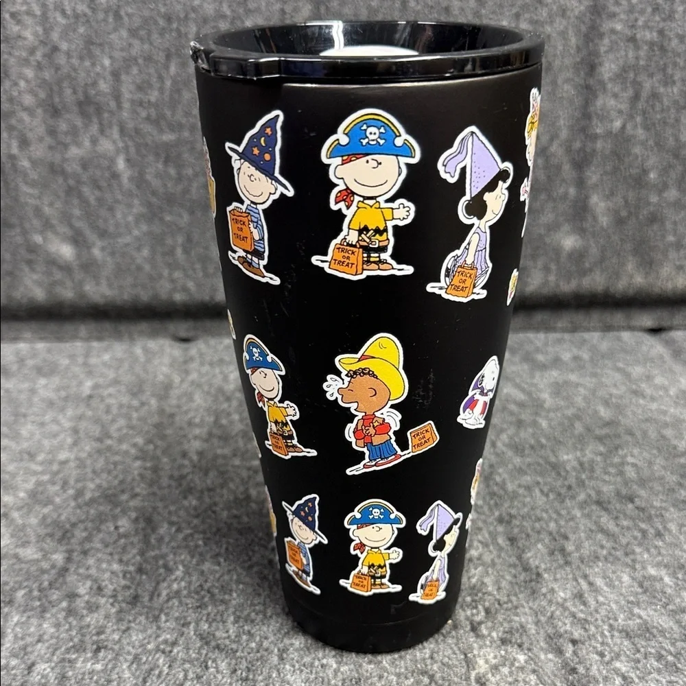 Peanuts Black Tumbler with Characters